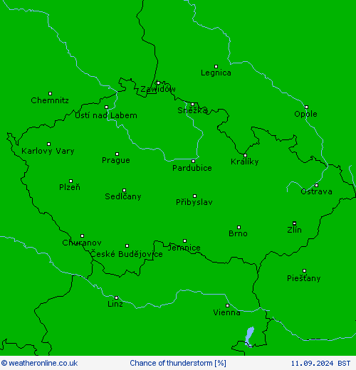 Chance of thunderstorm Forecast maps