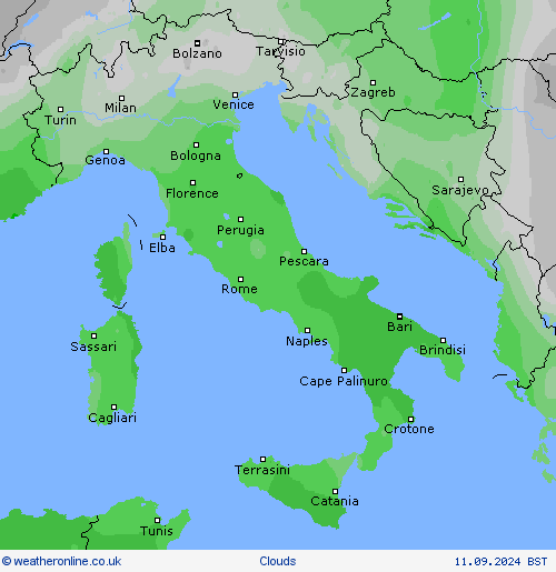 Duration of sunshine Forecast maps