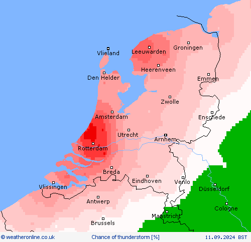 Chance of thunderstorm Forecast maps