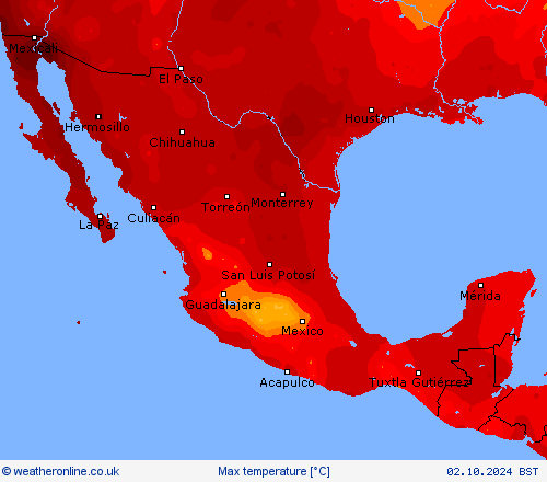 Max temperature Forecast maps