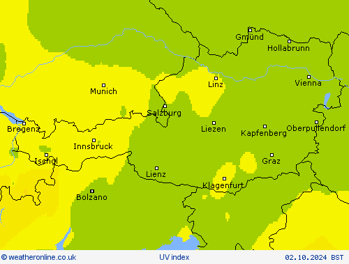 UV index Forecast maps