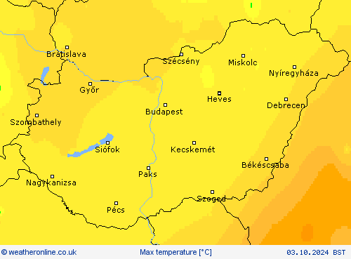 Max temperature Forecast maps