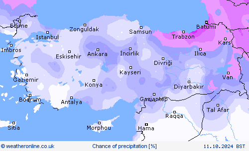 Chance of precipitation Forecast maps